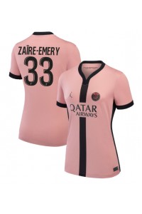 Paris Saint-Germain Warren Zaire-Emery #33 Voetbaltruitje 3e tenue Dames 2024-25 Korte Mouw